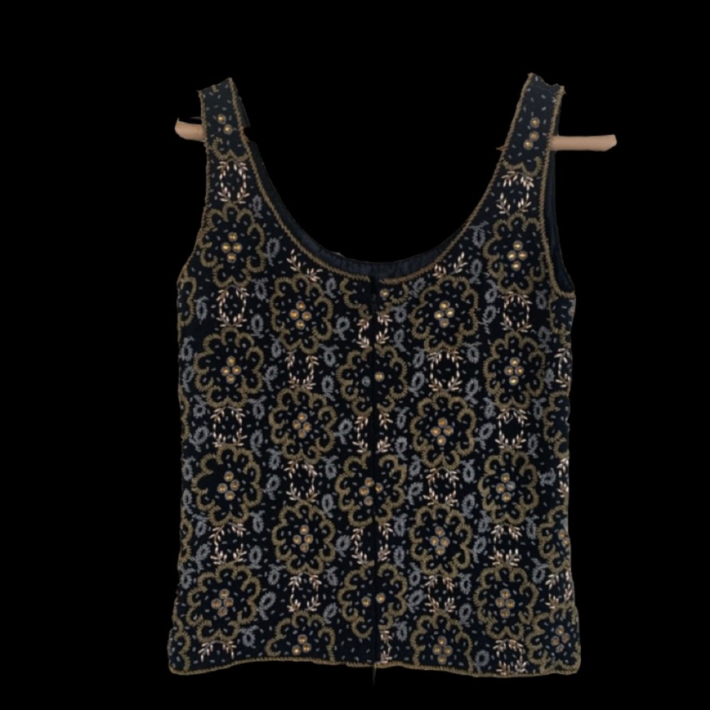 ✨1940’s/1950 VINTAGE Unbranded unique beaded vest - Picture 4 of 15